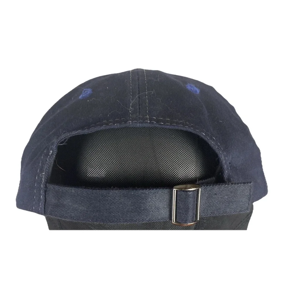 Miller Lite Racing Hat Cap Vintage CSE Black Blue Stripes Adjust Strap Nascar‎